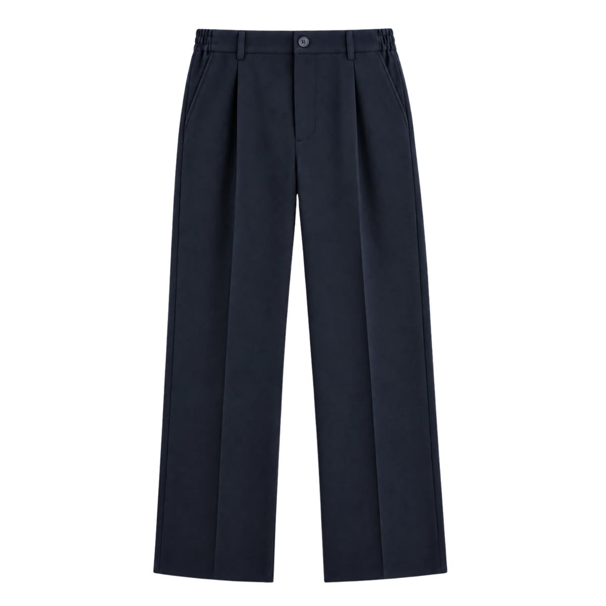 Rue Avel Heavy Relaxed Suit Pants — Navy, front