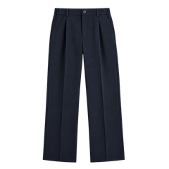Rue Avel Heavy Relaxed Suit Pants — Navy, front